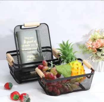 Metallic Mesh Storage Baskets