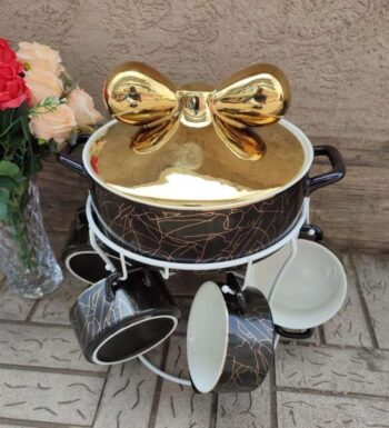 soup bowl set with stand