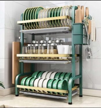 3 Tier Dish Rack With Cutlery Holder