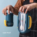 Leakproof Microwave Bento Box 900ml + 500ml cup