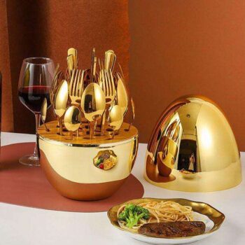 Mood Egg 24Pcs Gold Cutlery Setย
