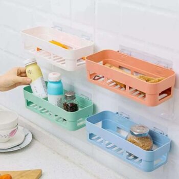 Simple Adhesive Plastic Bathroom Shelf