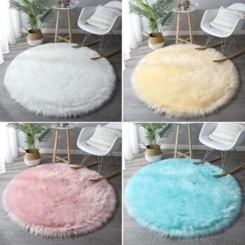 Faux Fur Soft Round Fluffy Rug