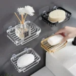 Wall-Mounted Aluminum Drain Soap Dish Holder Drainer