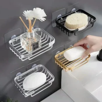 Wall-Mounted Aluminum Drain Soap Dish Holder Drainer