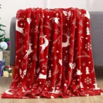 Flannel Christmas Throw Blanket