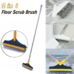 3 in 1 Floor Scrubbing V Shaped Brush, Broom, and Squeegee