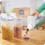 Cereal Storage Container with Measuring Cup and Handle 1 Cereal Storage Container