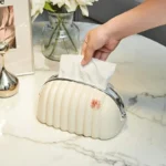 White Shell Shaped Tissue Box