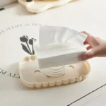 White Shell Shaped Tissue Box