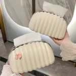 White Shell Shaped Tissue Box