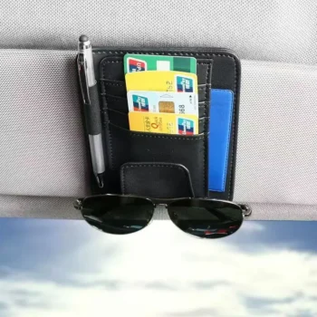 Car visor card holder