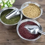 Stainless steel grain scooper