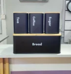 Bread Bin and 3 Canister Set