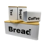 Bread Bin and 3 Canister Set