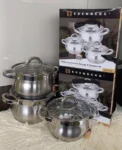 6pc Edenburg Stainless Steel Cookware Set