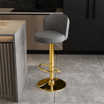 Luxury European Leather Bar Chair