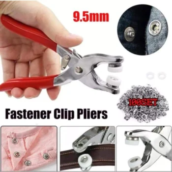 Metallic Snap Button Pliers Set