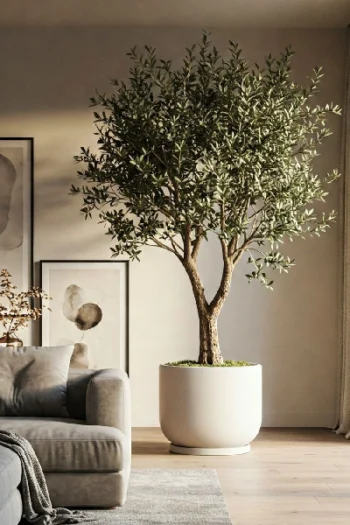 Real Touch Olive Plant with Fruits