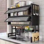Double Layer Over-the-Sink Dish Rack (3)