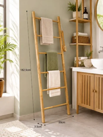 Bamboo Ladder Towel Rack