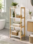 4-Tier Bamboo Bathroom Rack 1 Bamboo Bathroom Rack